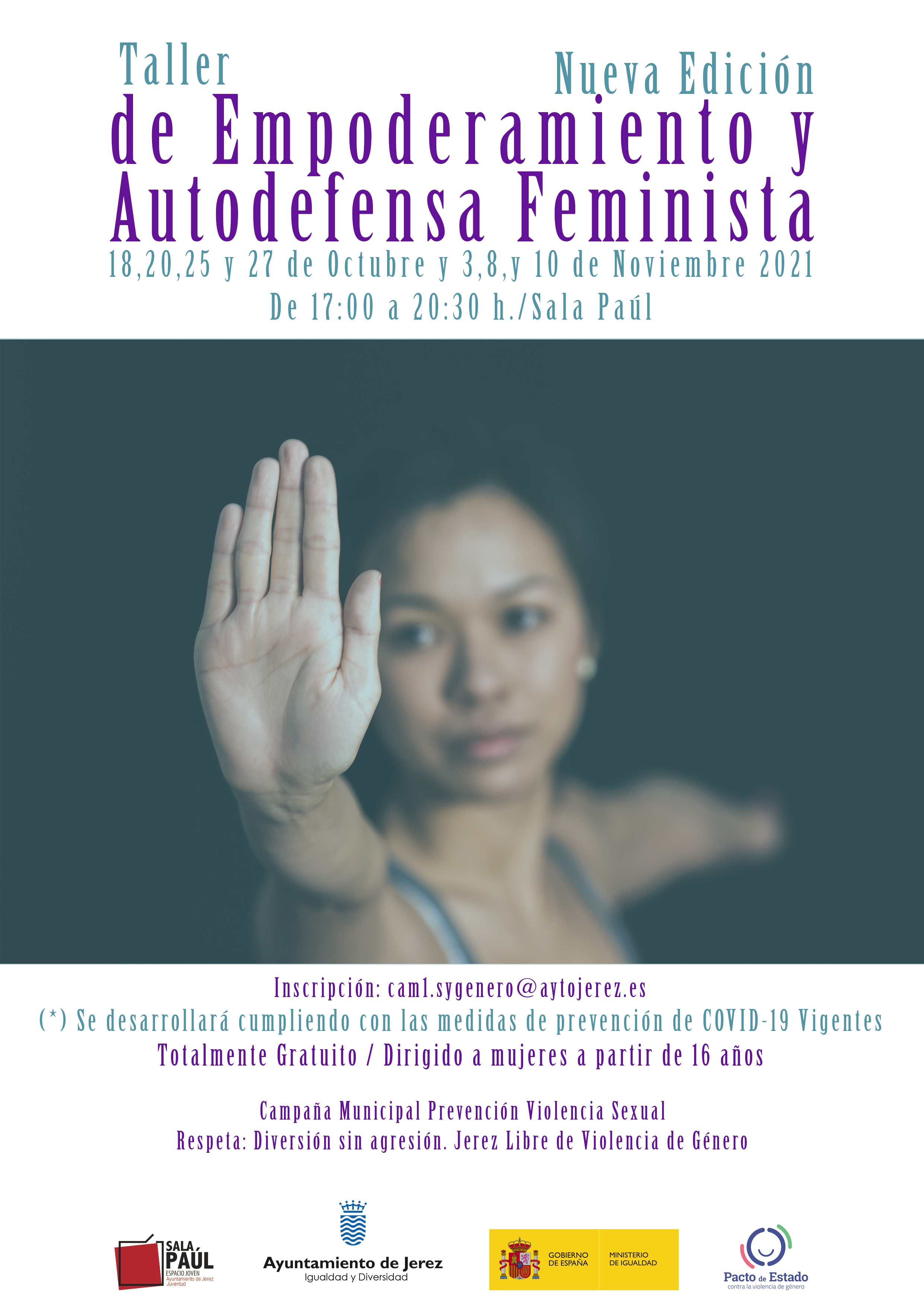 Cartel Nueva Edición Taller empoderamiento y autodefensa feminsita
