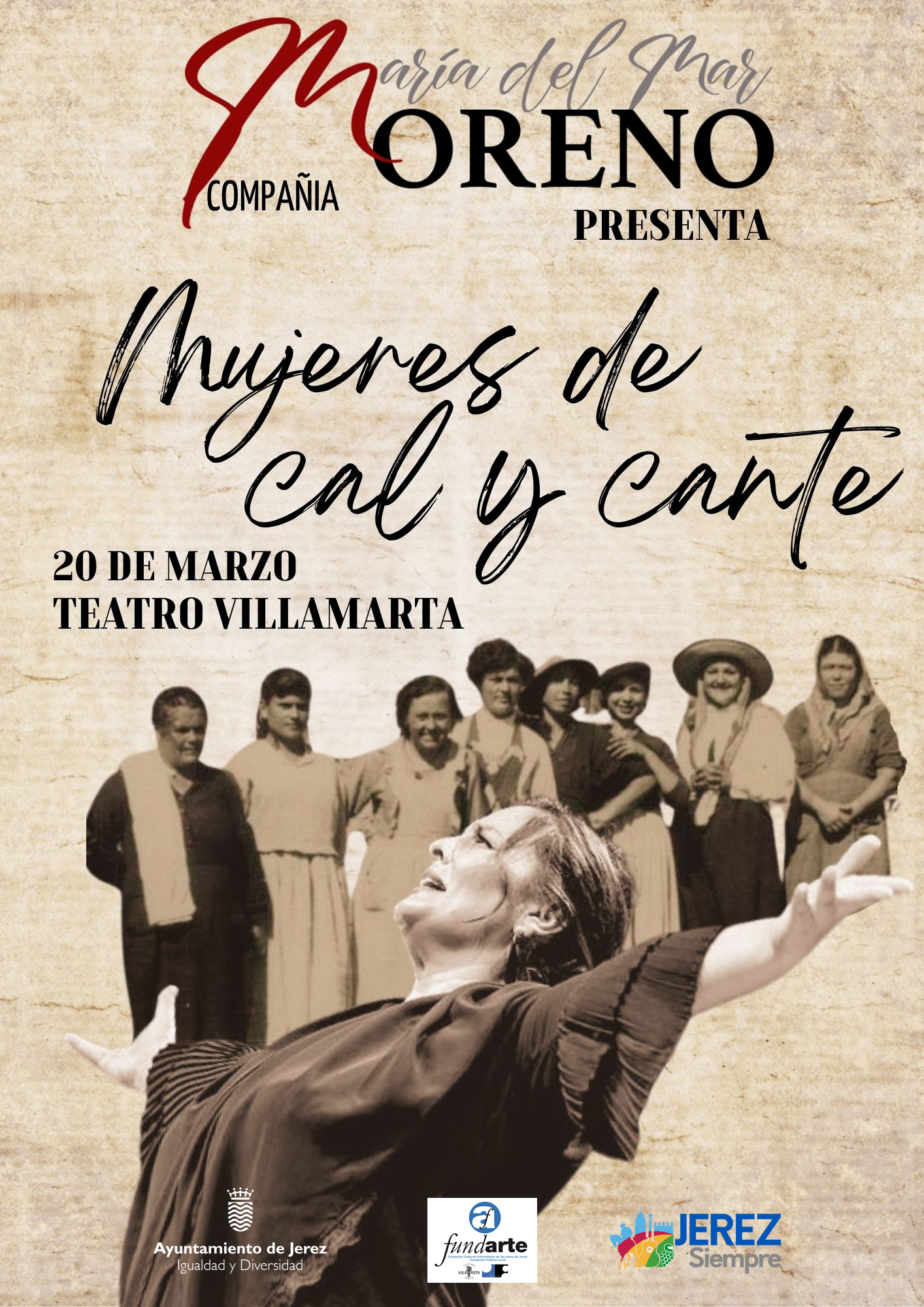 Cartel Espectáculo "Mujeres de Cal y Cante"
