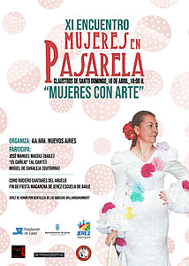 Cartel XI Encuentro Mujeres en Pasarela "Mujeres con Arte"